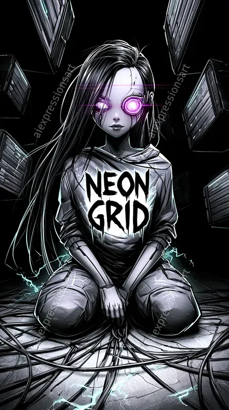 Neon Dark Cyberpunk Game Covers