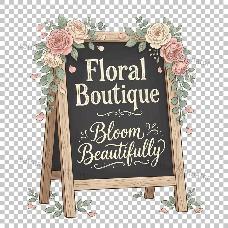 Aesthetic Sidewalk Sign Cliparts