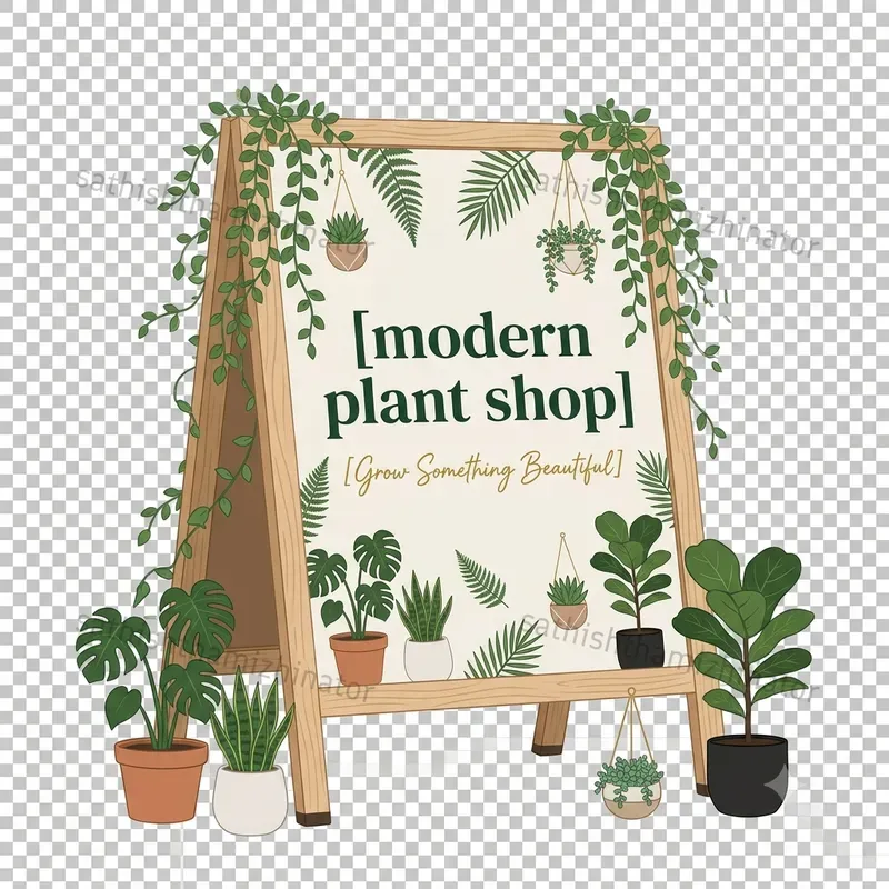 Aesthetic Sidewalk Sign Cliparts