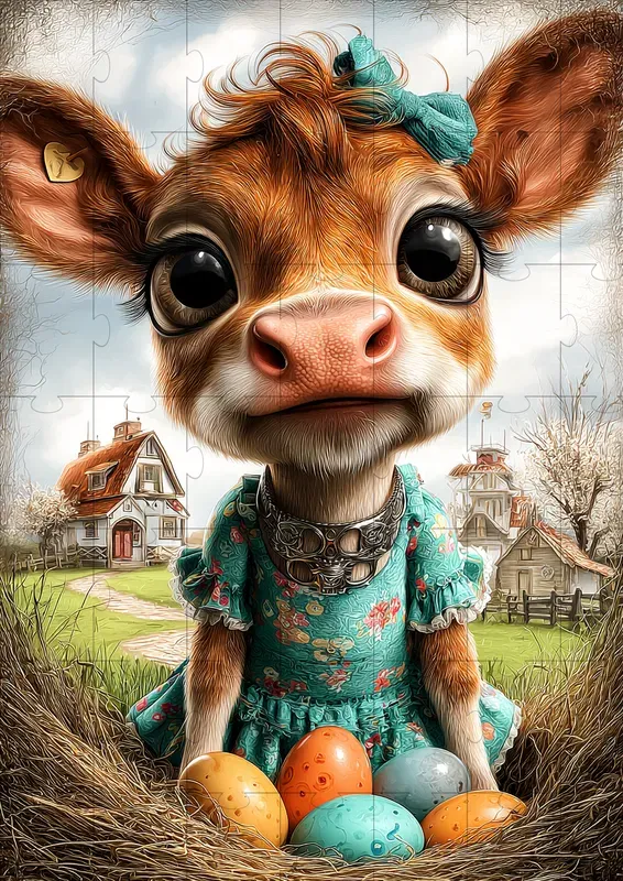 Cute Easter Farm Fantasy Illustrations