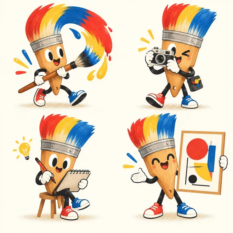 Retro Flat Brand Mascot Kits