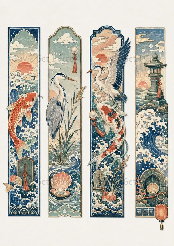 Western Vertical Art Bookmarks
