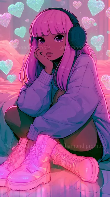 Neon Cyber Anime Portraits