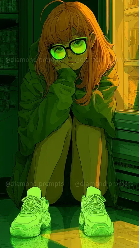 Neon Cyber Anime Portraits