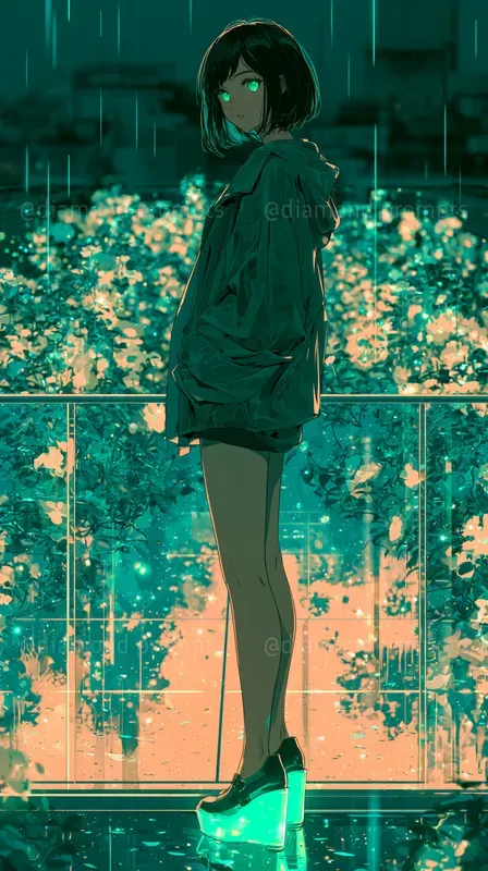 Neon Cyber Anime Portraits
