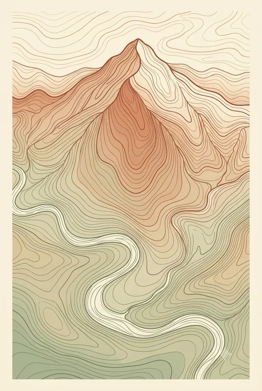 Topographic Contour Line Art