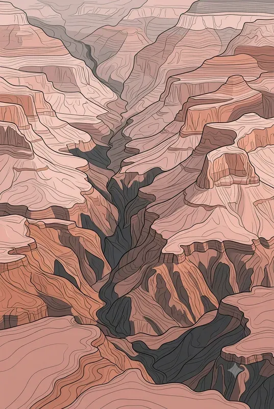 Topographic Contour Line Art