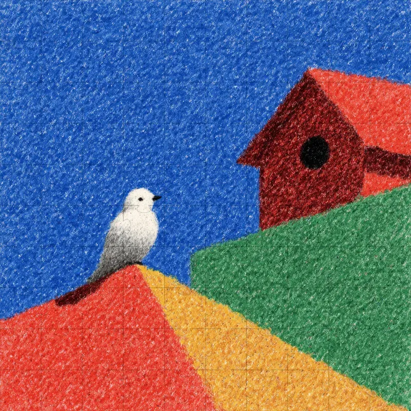 Colored Pencil Grainy Soft Illustrations