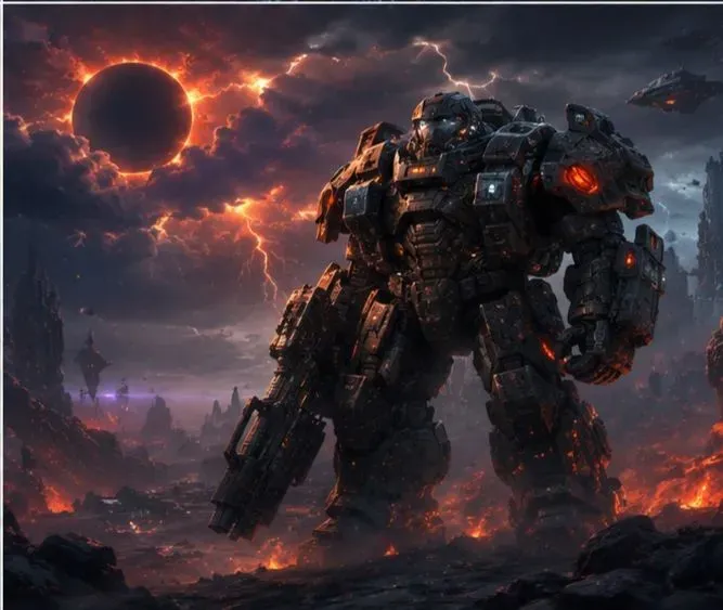 Futuristic Space Marines On Alien Planets
