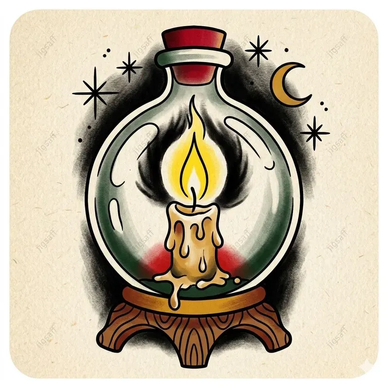 American Traditional Bottle Flashes