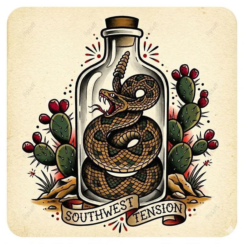 American Traditional Bottle Flashes