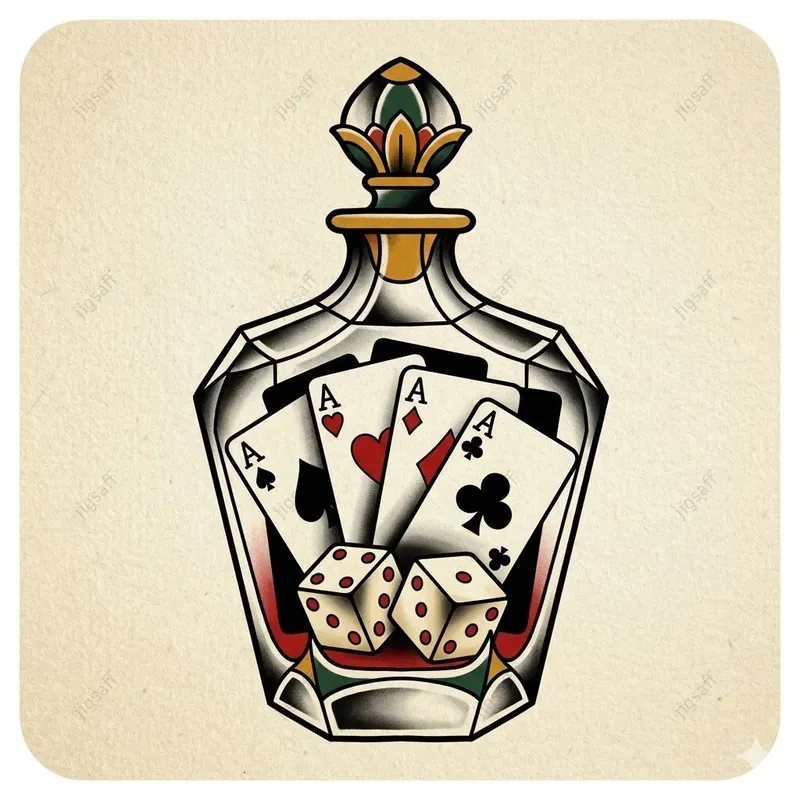 American Traditional Bottle Flashes