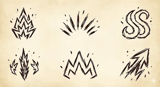 Raw Handscratched Medieval UI Icons