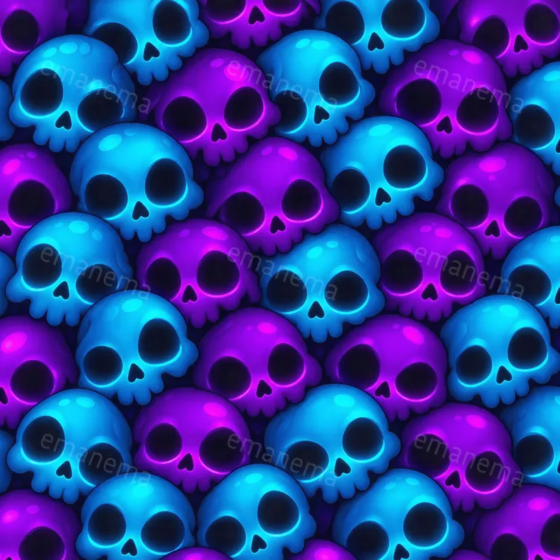 Glowing Neon Seamless Patterns