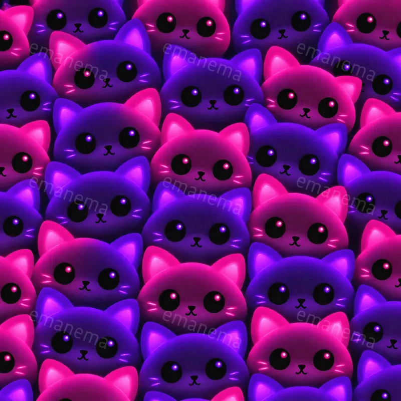 Glowing Neon Seamless Patterns