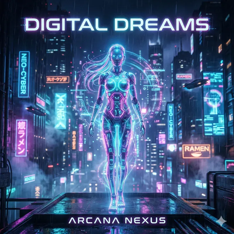 Cyberpunk Neon Album Cover Generator