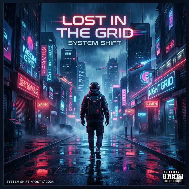 Cyberpunk Neon Album Cover Generator