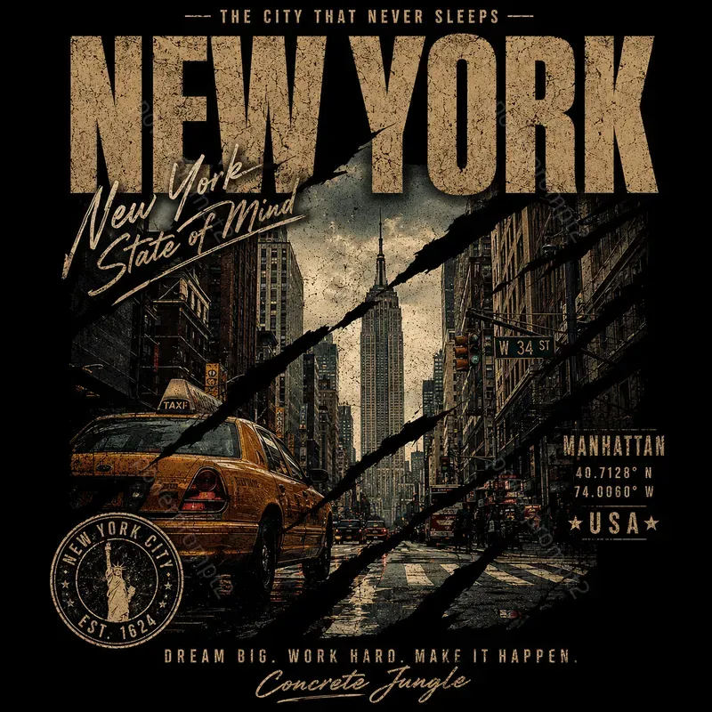 Urban Vintage City Scratch Tshirts