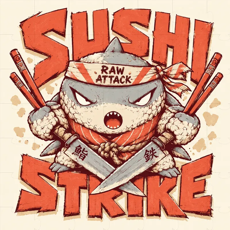 Japanese Streetwear Food Warrior Mascots