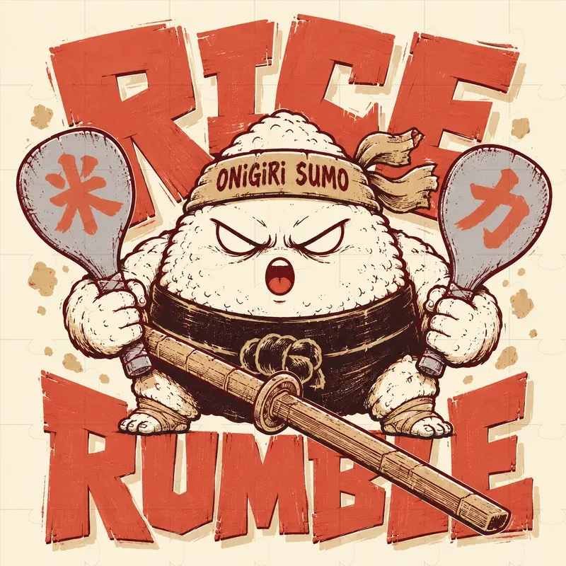 Japanese Streetwear Food Warrior Mascots
