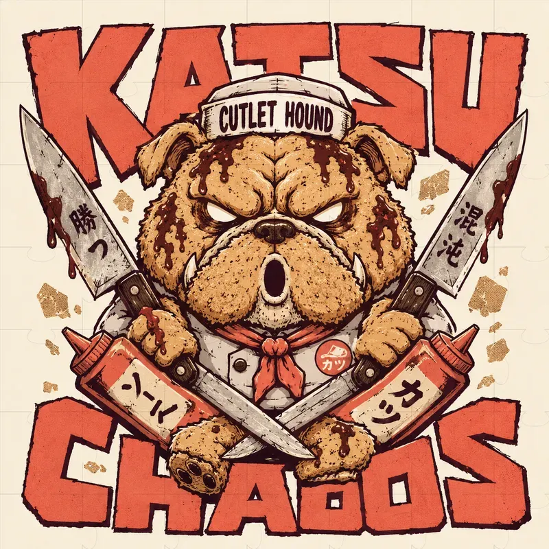 Japanese Streetwear Food Warrior Mascots