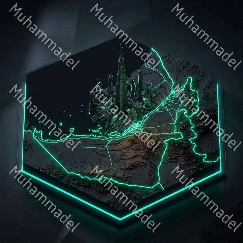 Futuristic Country Topographic Art