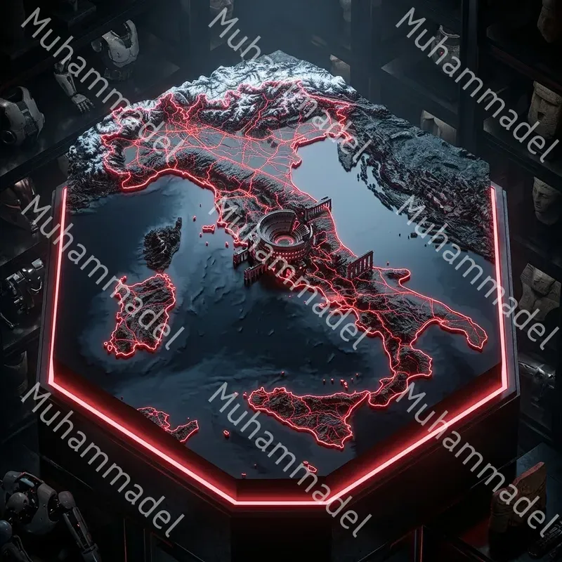 Futuristic Country Topographic Art