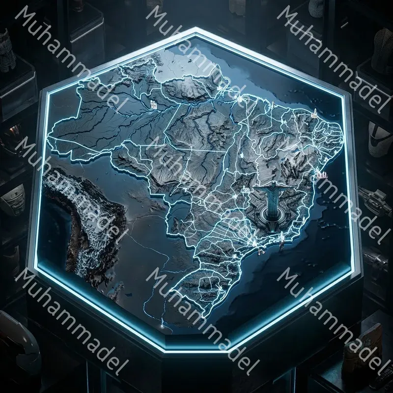 Futuristic Country Topographic Art