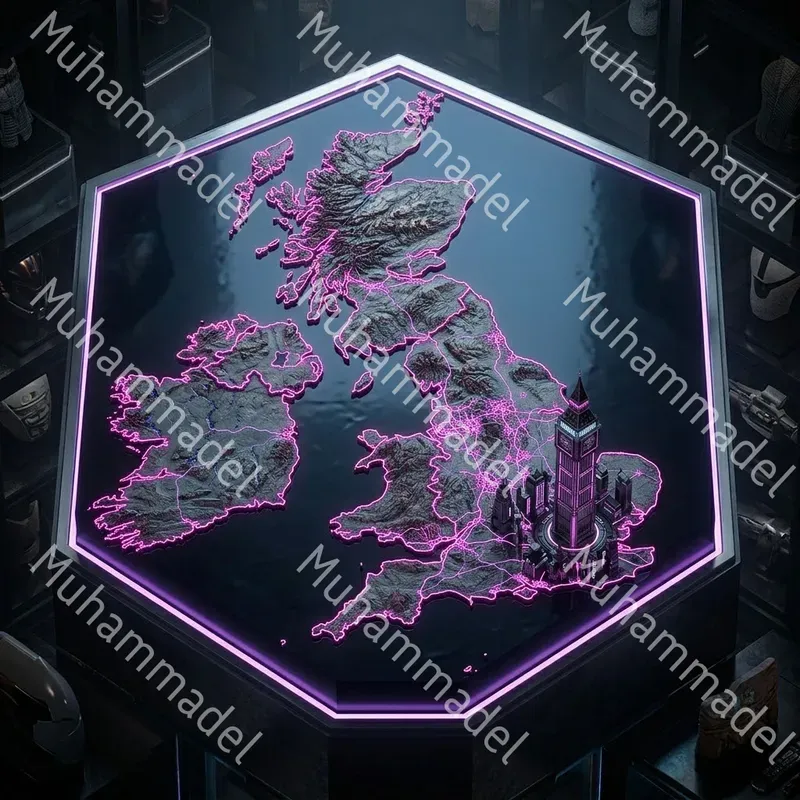 Futuristic Country Topographic Art