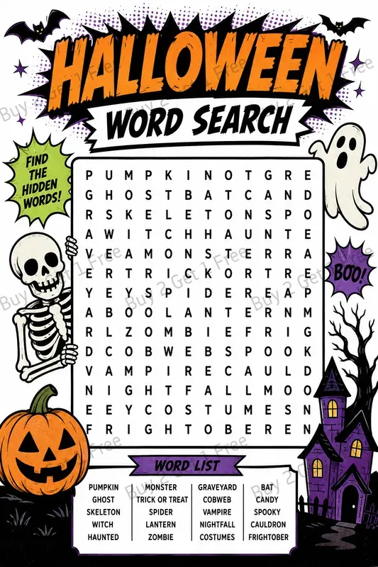 Spooky Halloween Kids Activity Printables