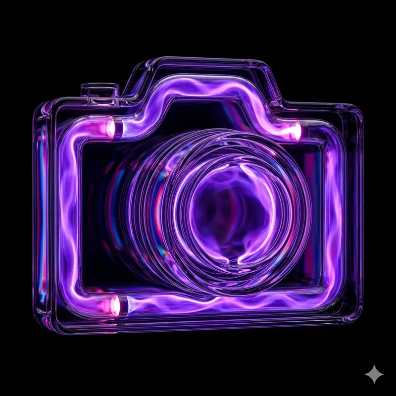 3D Cyberpunk Neon Glowing Icons
