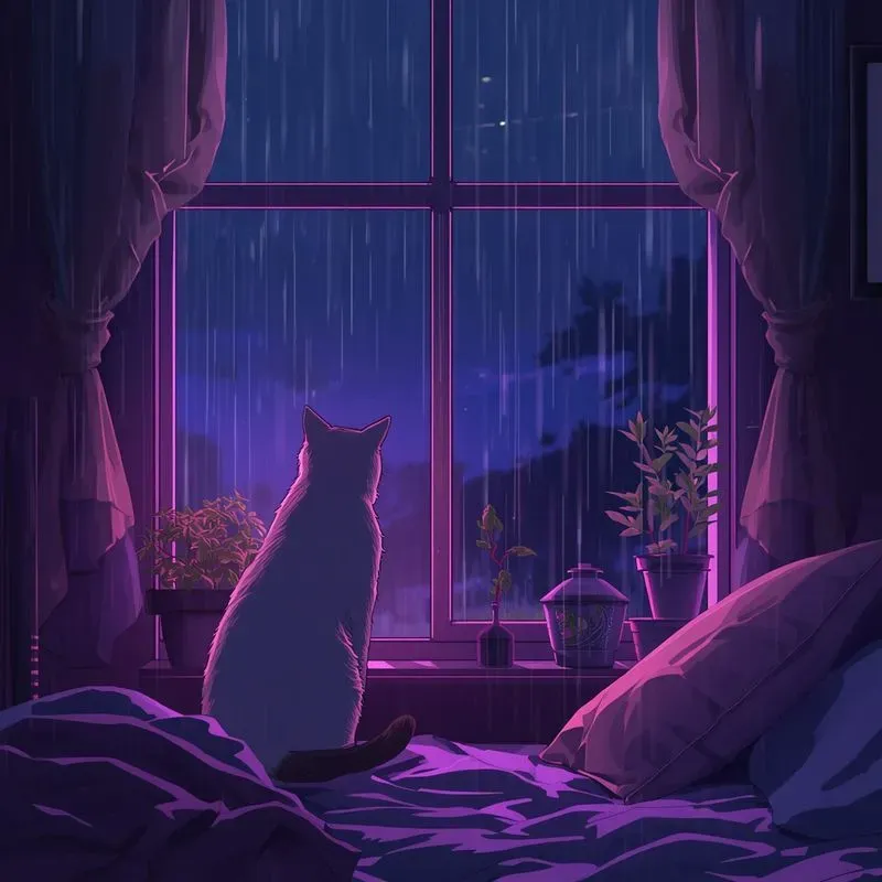 Aesthetic Lofi Anime Cover Art