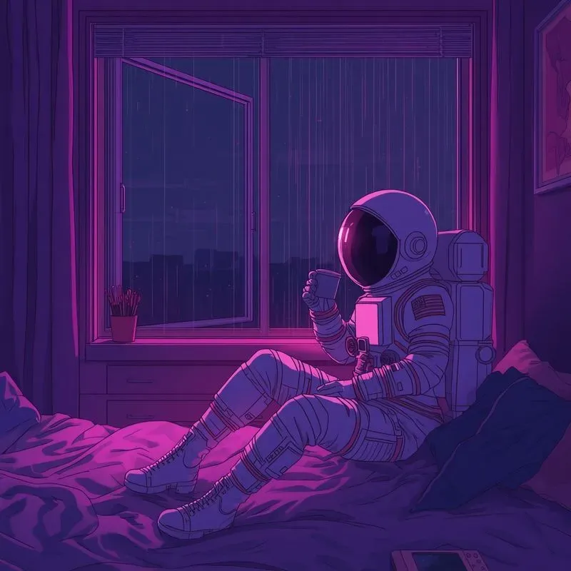 Aesthetic Lofi Anime Cover Art