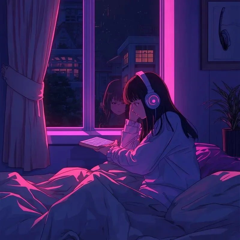 Aesthetic Lofi Anime Cover Art