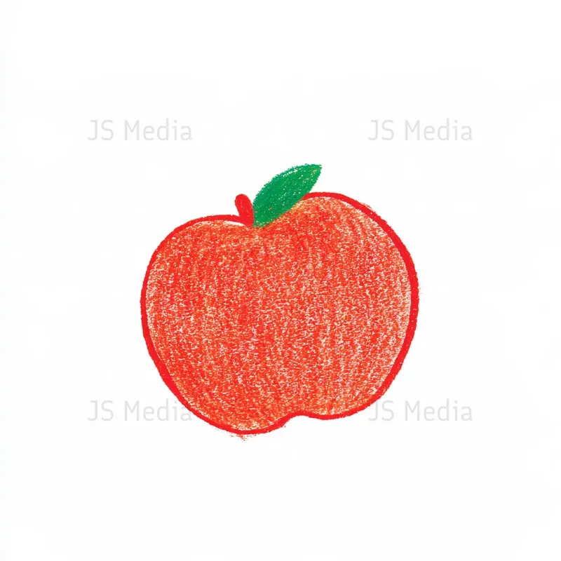 Crayon Colored Pencil Handdrawn Icons