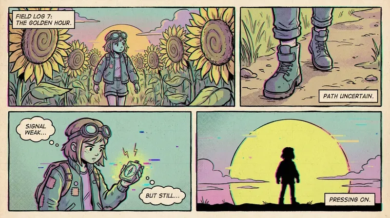 Retrofuturist Lofi Comic Stories