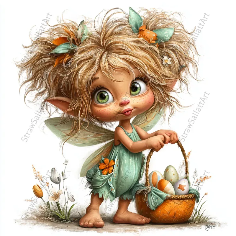 Cartoon Animals Vibrant Easter Clipart