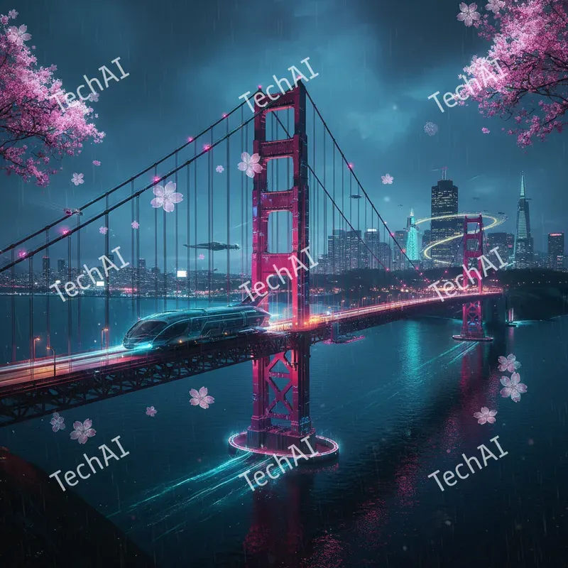 Cyberpunk Neon Sakura Illustrations