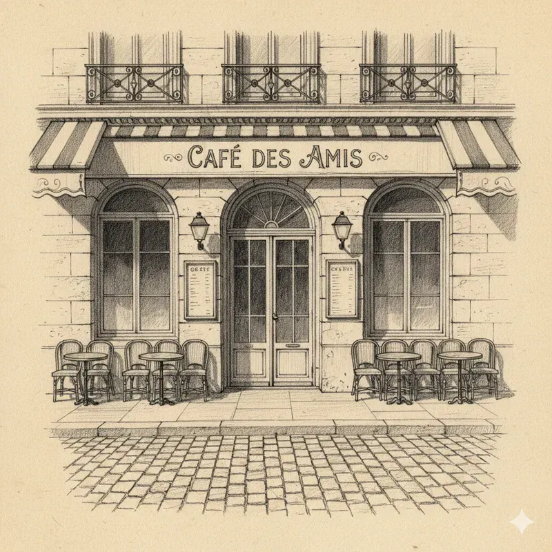 Old World Architecture Pencil Sketches