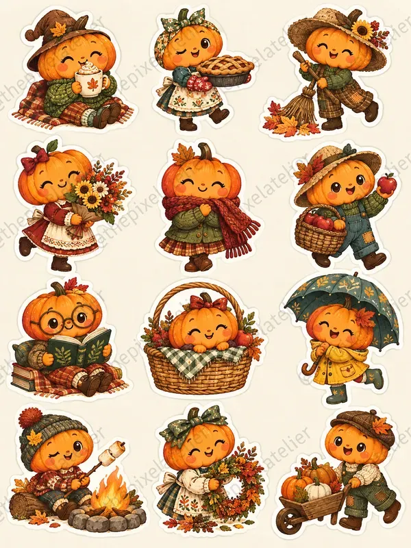 Funny Kawaii Halloween Stickers For Kids