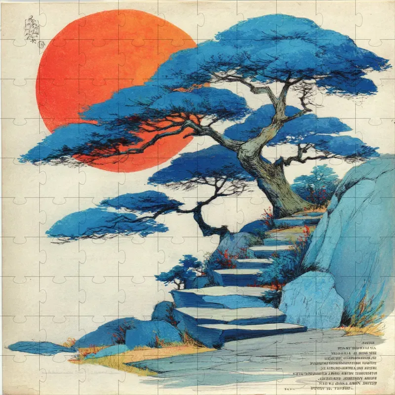 Woodblock Ink Pastel Vintage Prints