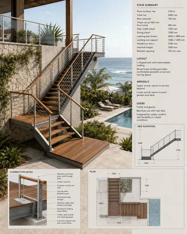 Custom Staircase Railing Generator