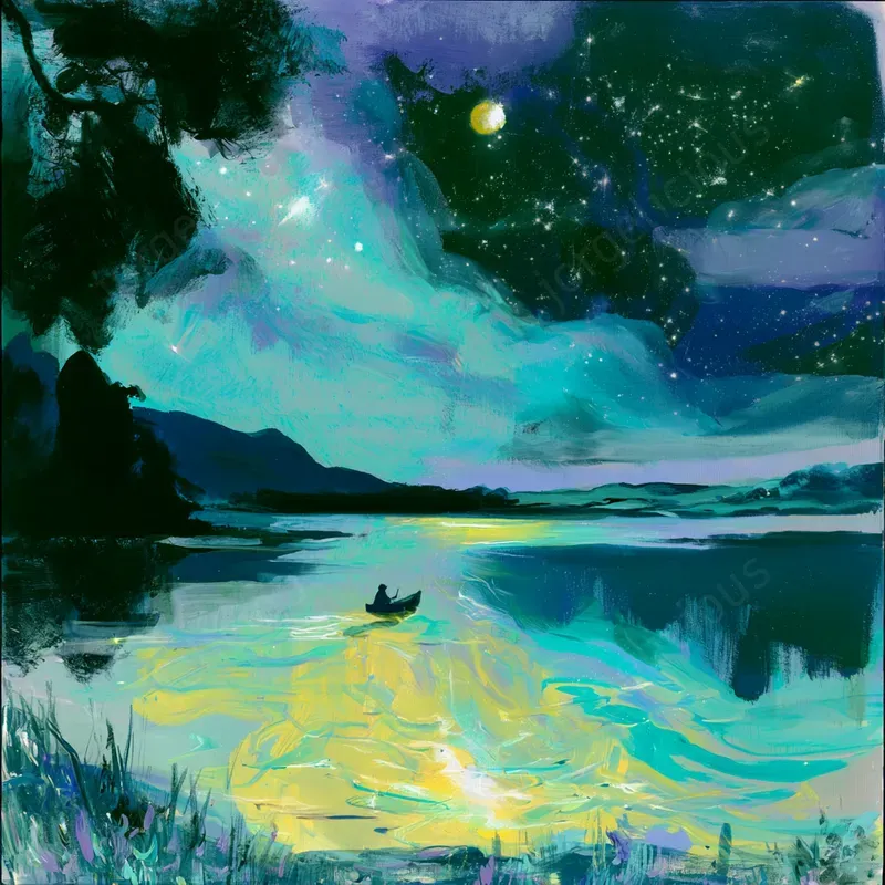 Dreamy Night Landscape Posters