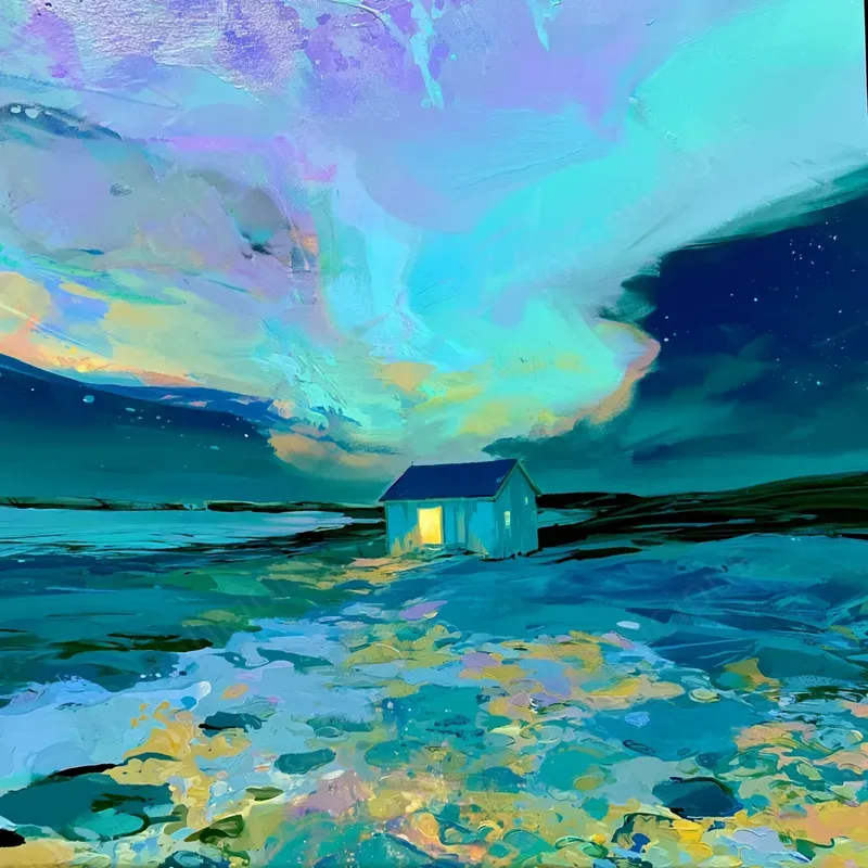 Dreamy Night Landscape Posters