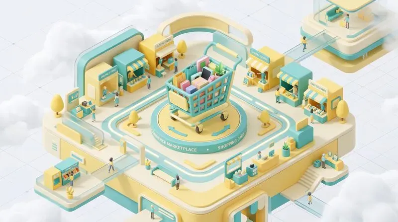 Isometric 3D Saas Scene Generator