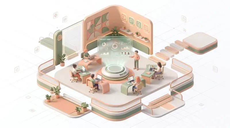 Isometric 3D Saas Scene Generator