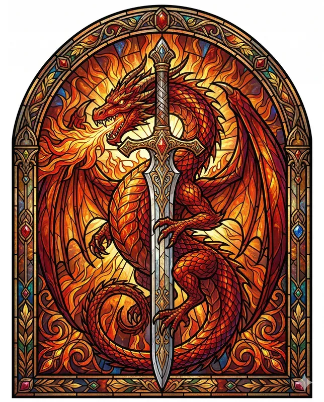 Intricate Stained Glass Window Art