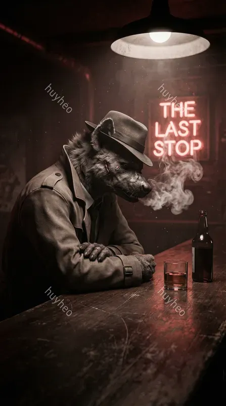 Noir Neon Anthropomorphic Portraits