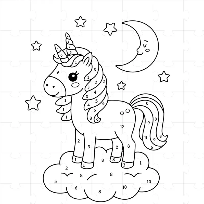 Any Cute Color By Number Pages