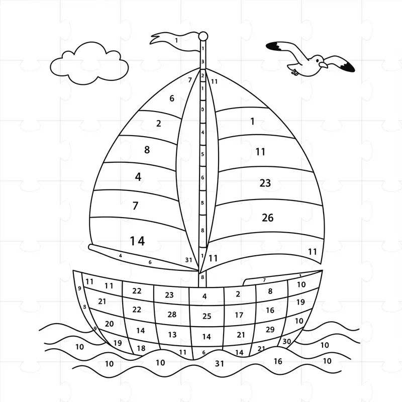 Any Cute Color By Number Pages